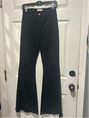Women's Vibrant M.I.U. Black Flare Jeans Size 13